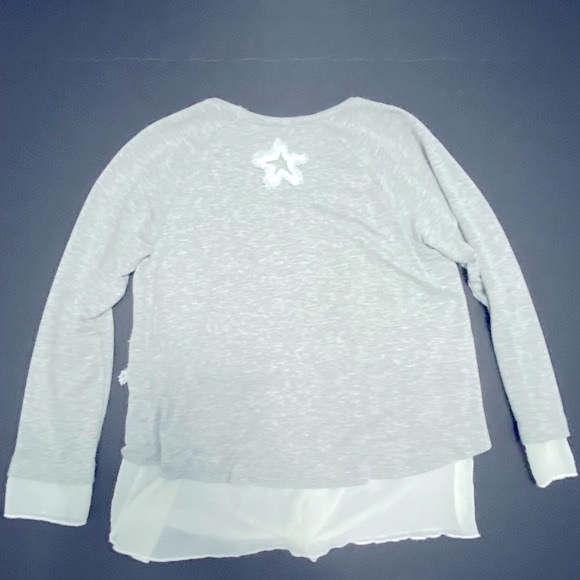 Cha cha vente women's Flowy top w/beading sheer bottom stars hem size Small - Picture 3 of 13